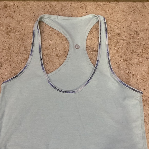 LULULEMON Shell Turquoise Aqua Blue Tank Top Size X-Small to Small - Picture 2 of 5